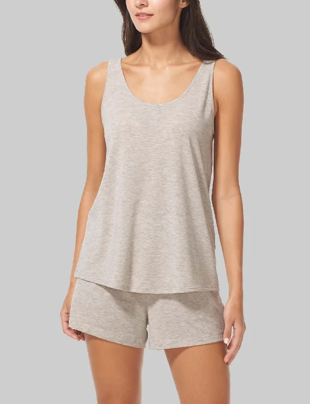 Women's pajamas for easy sleep-Women's Second Skin Sleep Tank