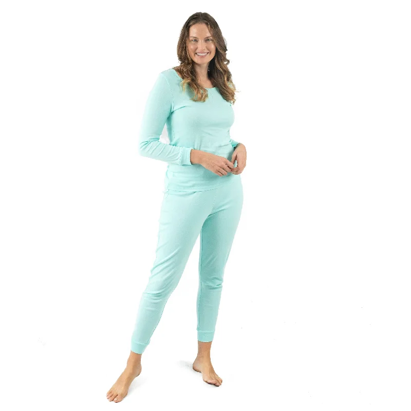Cozy women's pajamas for fall season-Womens Two Piece Cotton Pajamas Classic Solid Color Cozy women's pajamas for fall season-Womens Two Piece Cotton Pajamas Classic Solid Color