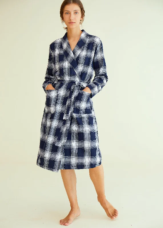 Cotton women's robe sets-Women's Cotton Flannel Robe
