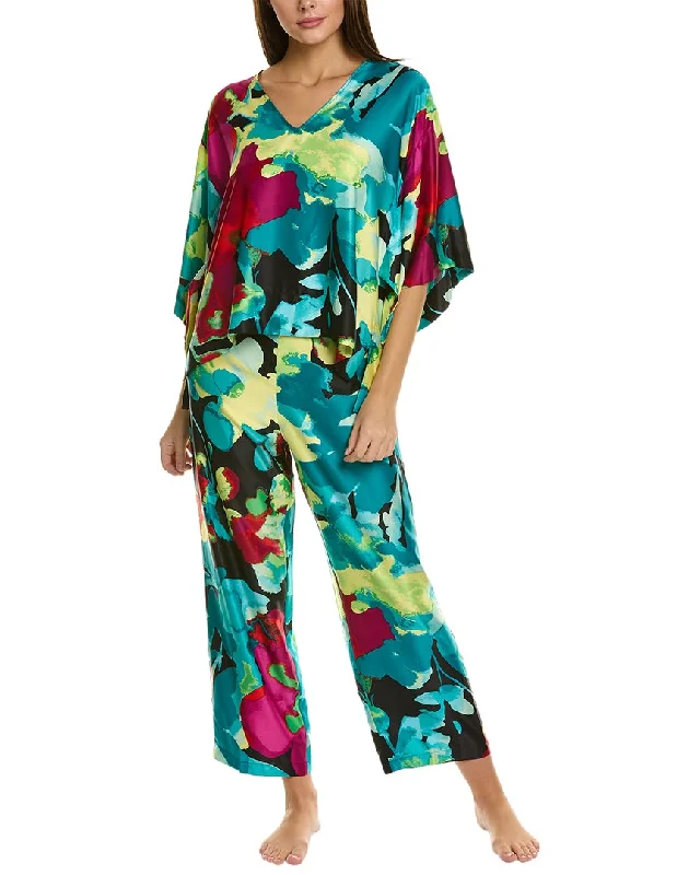 Women's robe sets for relaxing at home-Natori 2Pc Suisai Pajama Set
