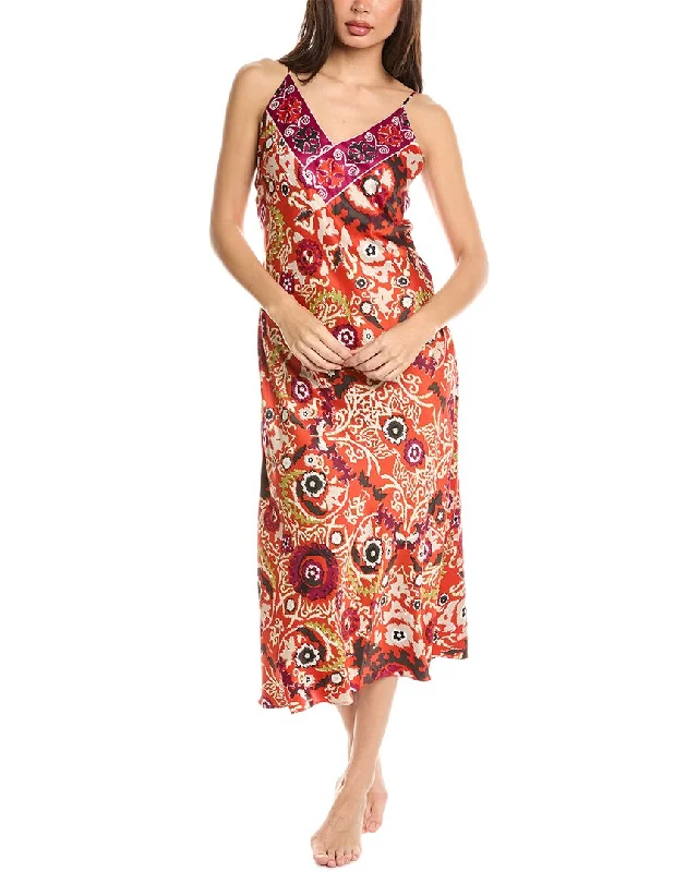 Classic robe sets for women with belt-Natori Palazzo Gown