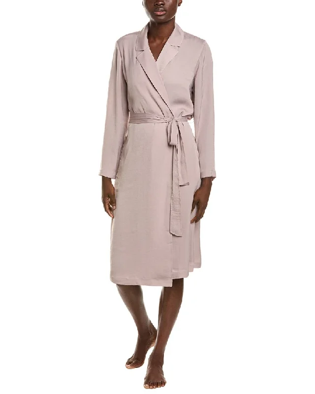 Chic women's robe sets with satin material-Barefoot Dreams Washed Satin Notch Collar Robe Chic women's robe sets with satin material-Barefoot Dreams Washed Satin Notch Collar Robe