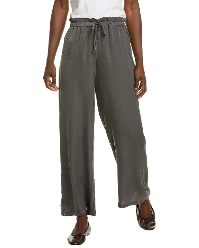 Women's robe sets with luxurious satin feel-Barefoot Dreams Washed Satin Paperbag Pant Women's robe sets with luxurious satin feel-Barefoot Dreams Washed Satin Paperbag Pant