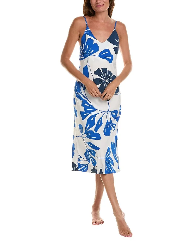 Soft women's robe sets-Natori Palma Night Dress