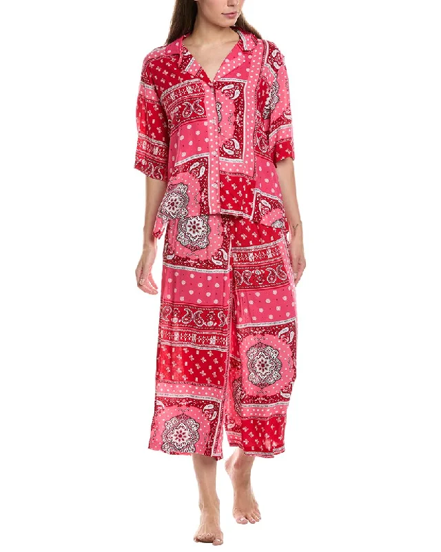 Women's robe sets with matching camisole-Dkny 2Pc Top & Culotte Pant
