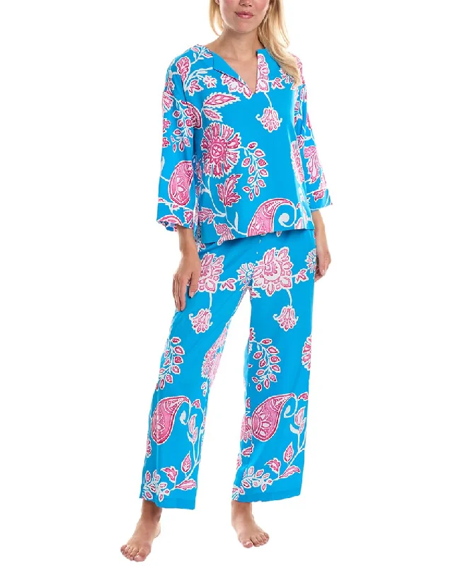 Stylish women's robe sets for sleep-Natori Sanremo Pajama Pant Set