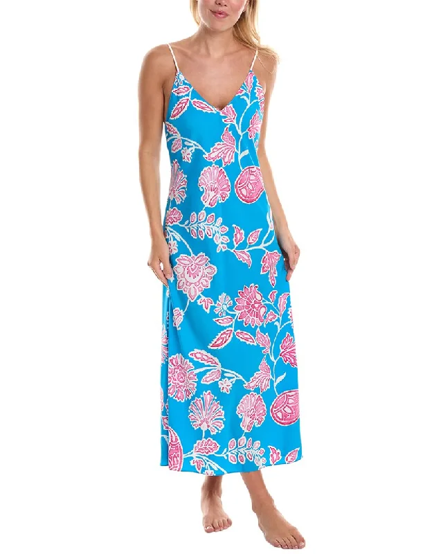 Chic women's robe sets with satin material-Natori Sanremo Dress