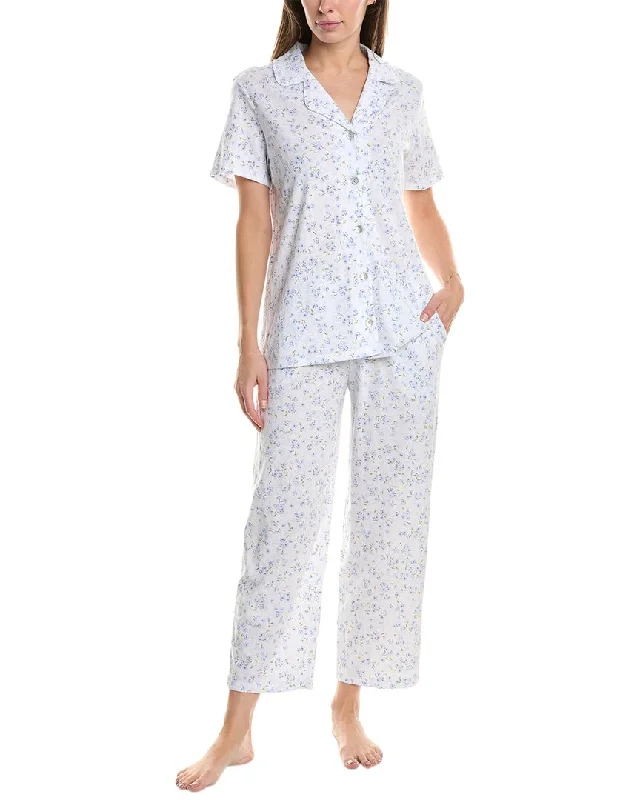 Women's robe sets with luxurious satin feel-Carole Hochman 2Pc Shirt & Pant Set