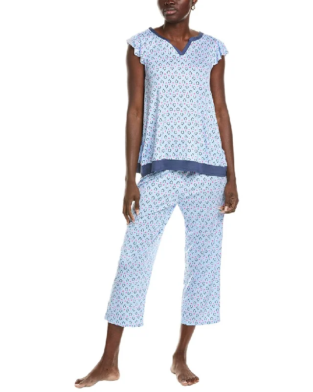Women's robe sets with classic design-Ellen Tracy 2Pc Shirt & Pant Set