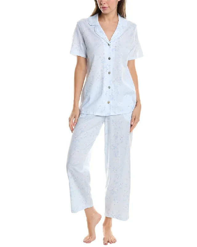 Comfortable women's robe sets with soft inner fabric-Carole Hochman 2Pc Shirt & Pant Set Comfortable women's robe sets with soft inner fabric-Carole Hochman 2Pc Shirt & Pant Set
