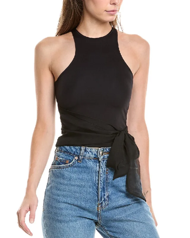 Women's robe sets for morning routines-Ow Collection Lana Tie Top