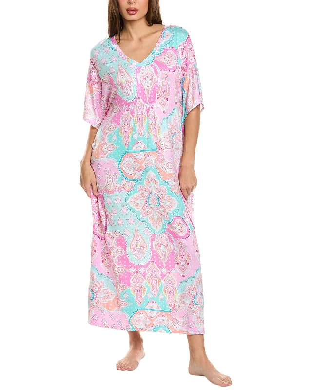 Women's robe sets with matching sleep shorts-Ellen Tracy Caftan