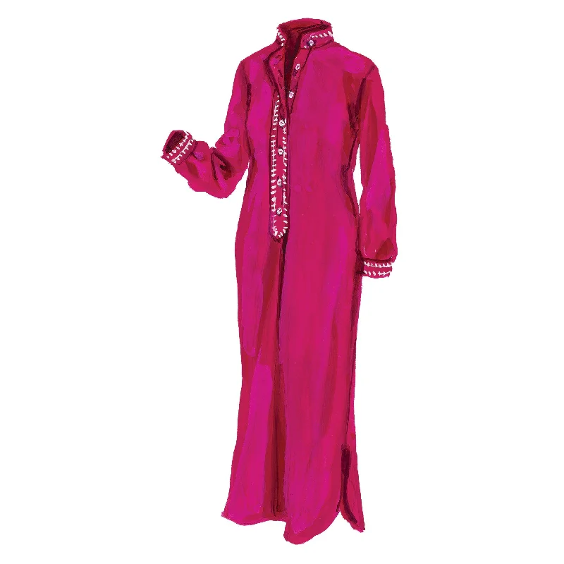Elegant women's robe sets for sleep-Opulent Wool Caftan