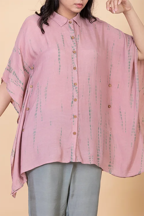 Women's robe sets with classic design-Chambray & Co.'s Kyle Vegan Silk Top