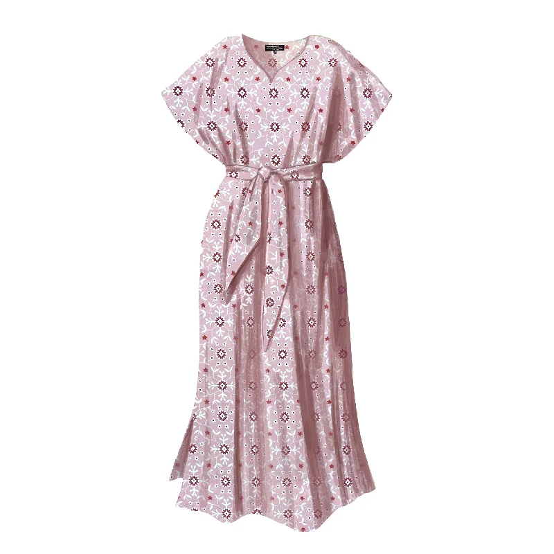 Women's robe sets with beautiful patterns-Classic Print Caftan