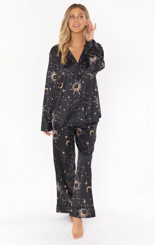 Cozy cotton women's robe sets-Classic PJ Set ~ Lucky Stars