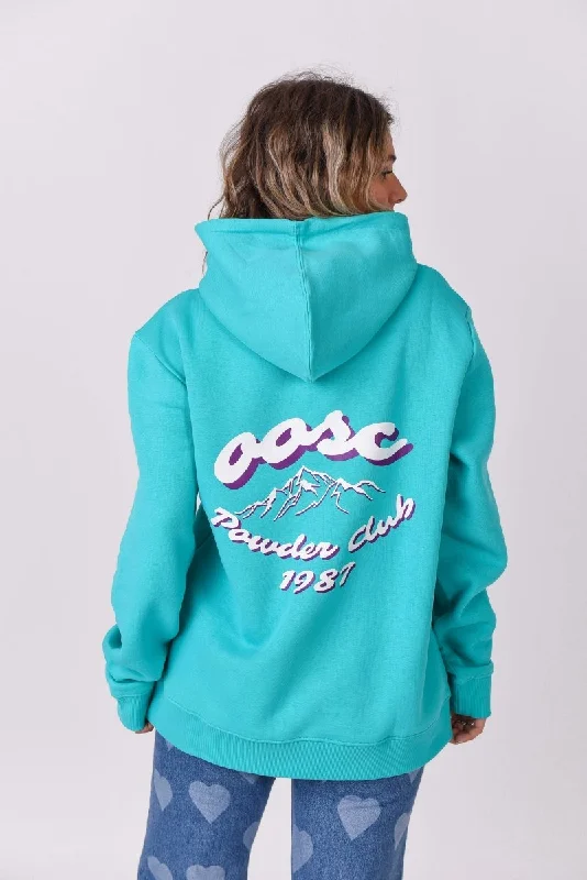 Women's robe sets with unique lace details-Powder Club Hoodie - Aqua