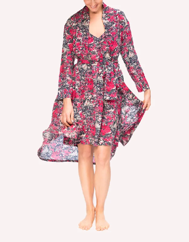 Elegant women's robe sets for chic look-Silk Robe and Slip Cora