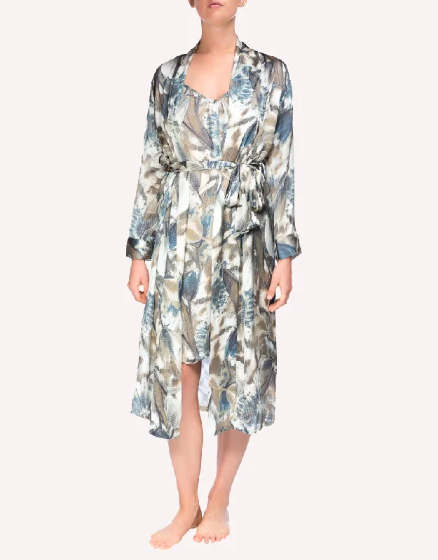 Women's robe sets for all-night wear-Silk Robe and Slip Perry