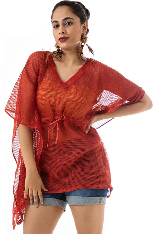 Short women's robe sets-Creative Bee 'LALAN' Natural Dyed Handwoven Signature Weave Silk Kaftan Short women's robe sets-Creative Bee 'LALAN' Natural Dyed Handwoven Signature Weave Silk Kaftan