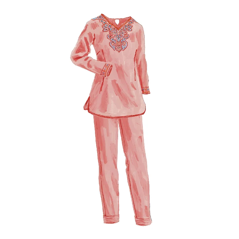Warm women's robe sets for autumn wear-Epiphany Tunic Set