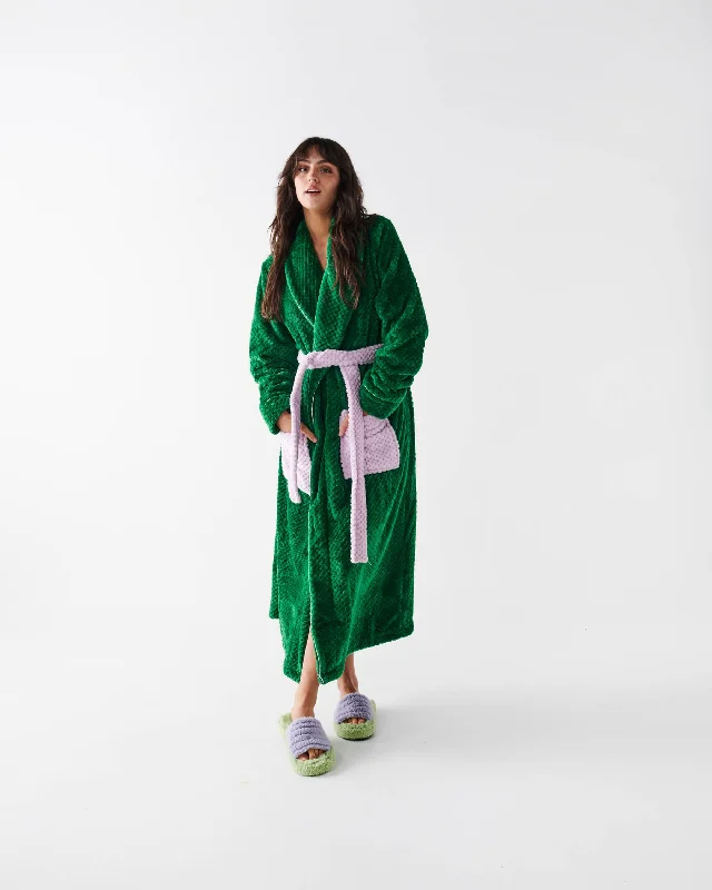 Soft satin women's robe sets-Forever Cosy Robe