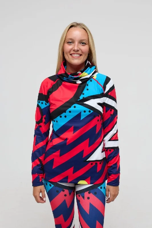 Warm women's robe sets for cold nights-High Neck Baselayer Top - Fresh Prince Women's