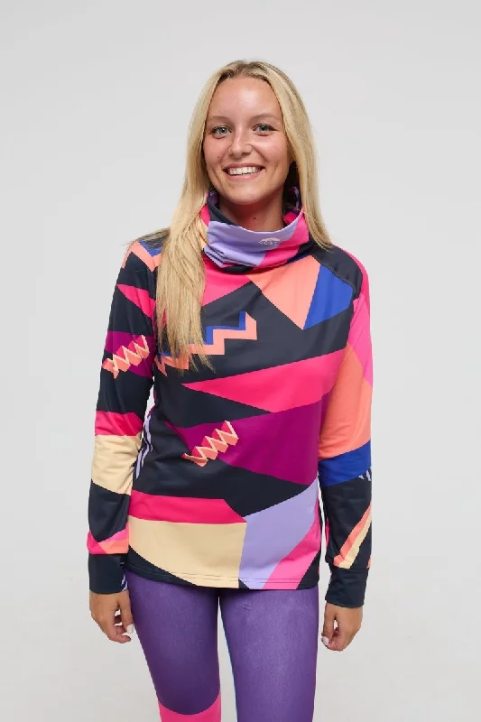 Women's robe sets with lightweight fabric-High Neck Baselayer Top Hotstepper -  Women's