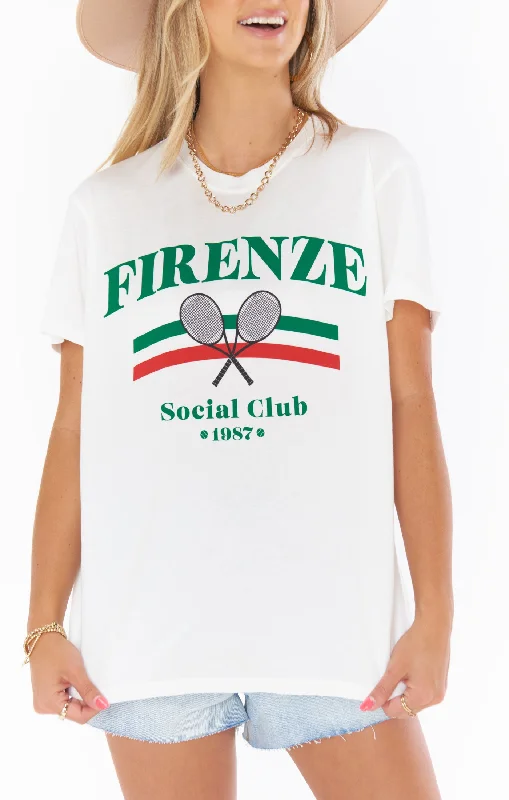 Women's robe sets for lounging-Italy Tee ~ Firenze Social Club Graphic