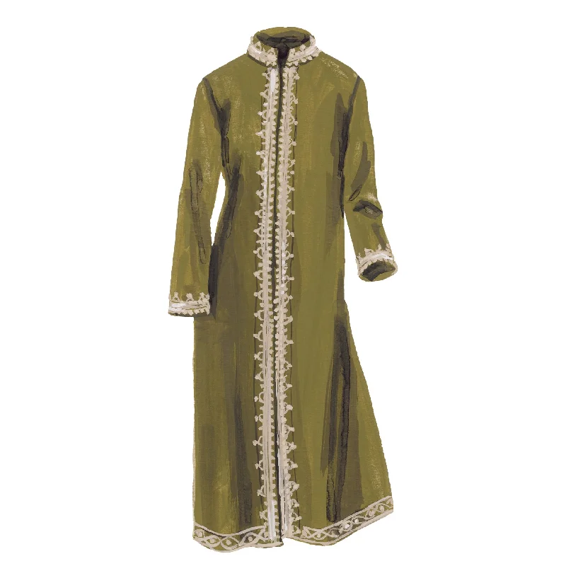 Soft robe sets for women with matching belt-Moroccan Coat