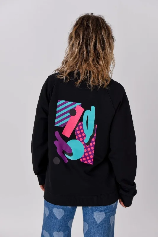 Women's robe sets with soft fabric-Penfold Sweatshirt - Black
