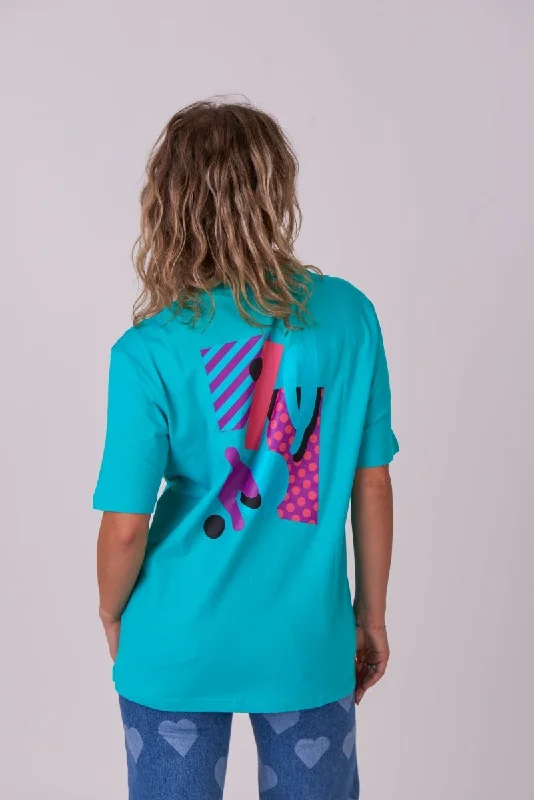 Comfortable women's robe sets with cozy feel-Penfold T-Shirt - Aqua