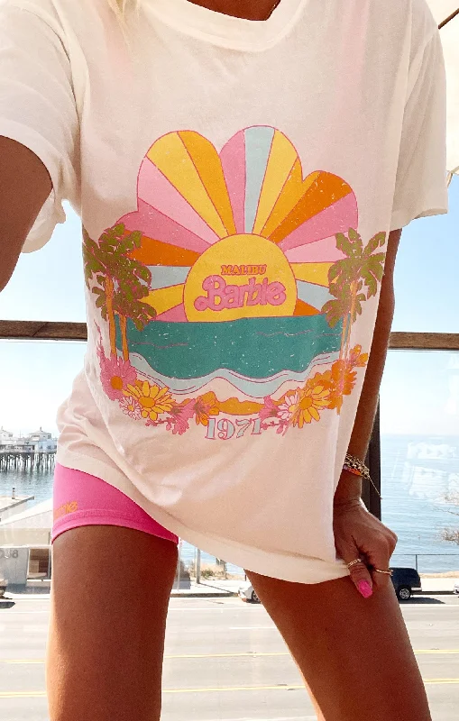 Casual women's robe sets for all-day wear-Point Dune Tee ~ Malibu Barbie™ Graphic