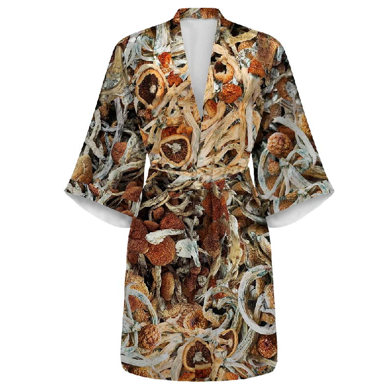 Women's robe sets for self-care-Psi~ Is My Friend All Over Print Women's Satin Kimono Robe