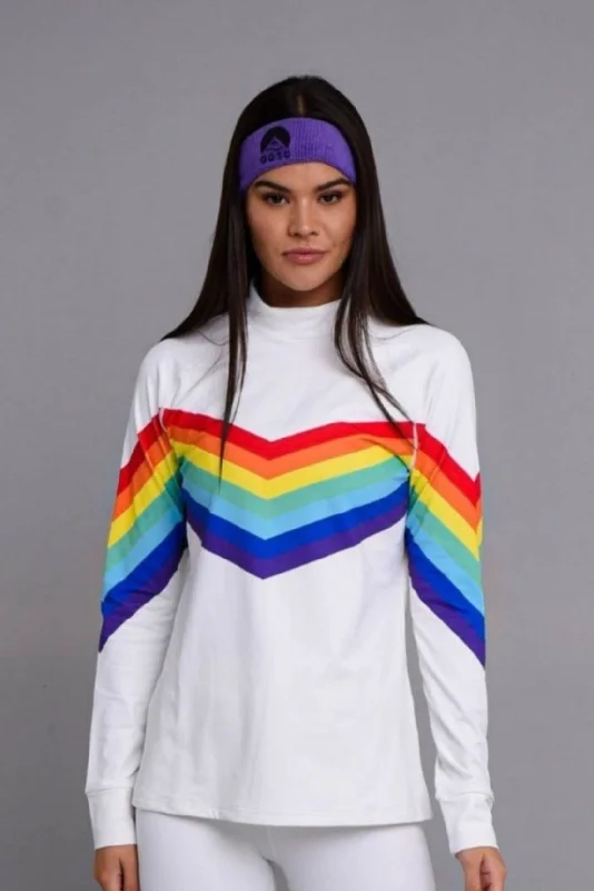Stylish robe sets for home wear-Rainbow Road Women's Baselayer Top