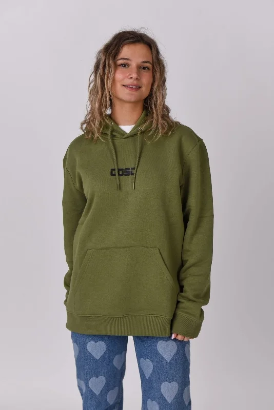 Women's robe sets with luxurious feel-Retro OOSC Hoodie - Khaki