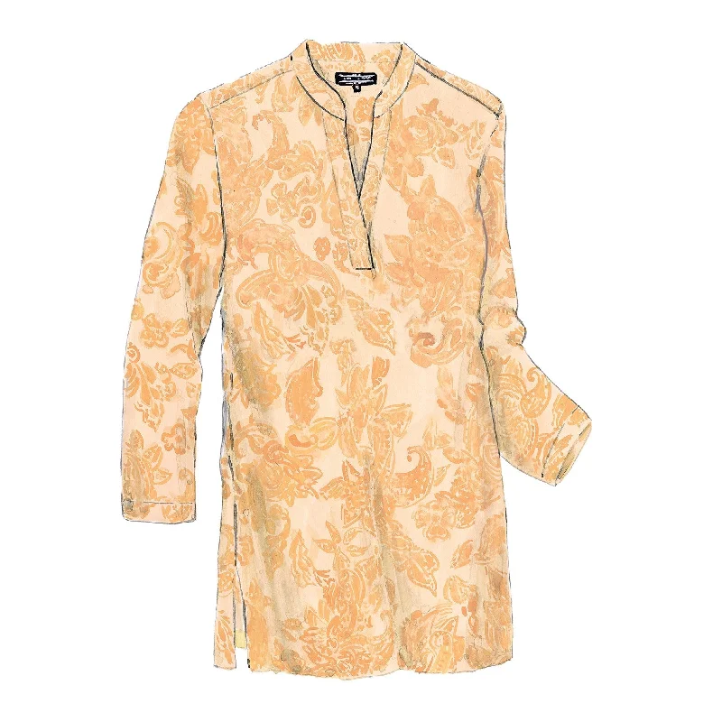 Cozy women's robe sets for winter-Saffron Paisley Print Tunic