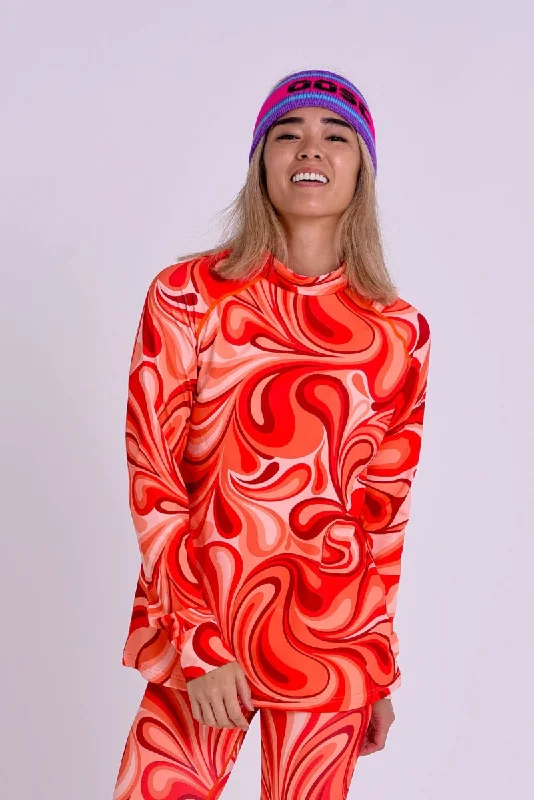 Women's robe sets for a calm evening-Baselayer Top - Shagadelic Baby! Women's