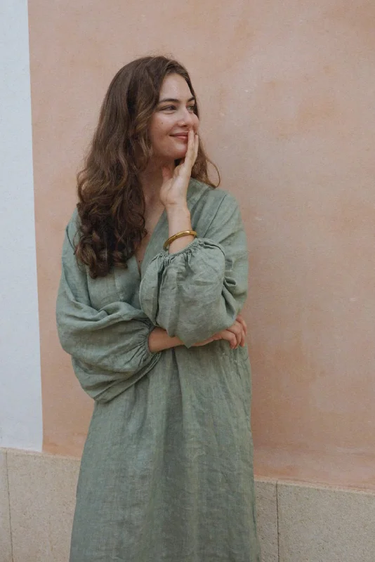 Women's robe sets for lounging in style-The Siena Dress // Sage