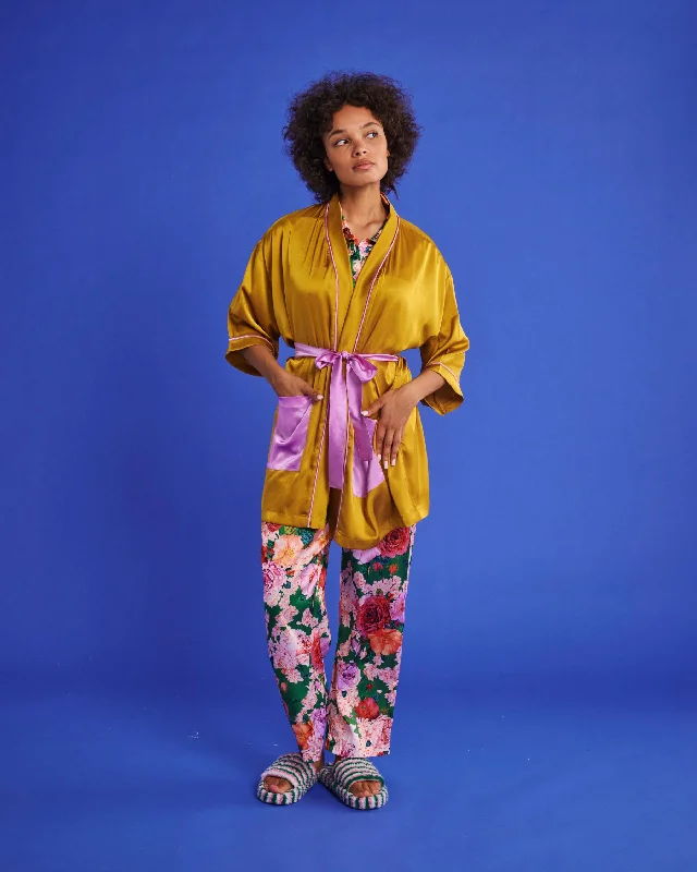 Silk women's robe sets-VaVaVoom Satin Robe