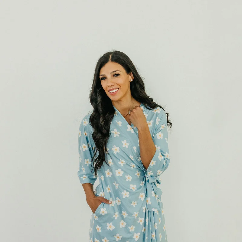 Stylish robe sets for women with lace trims-Women's Everyday Robe - Della