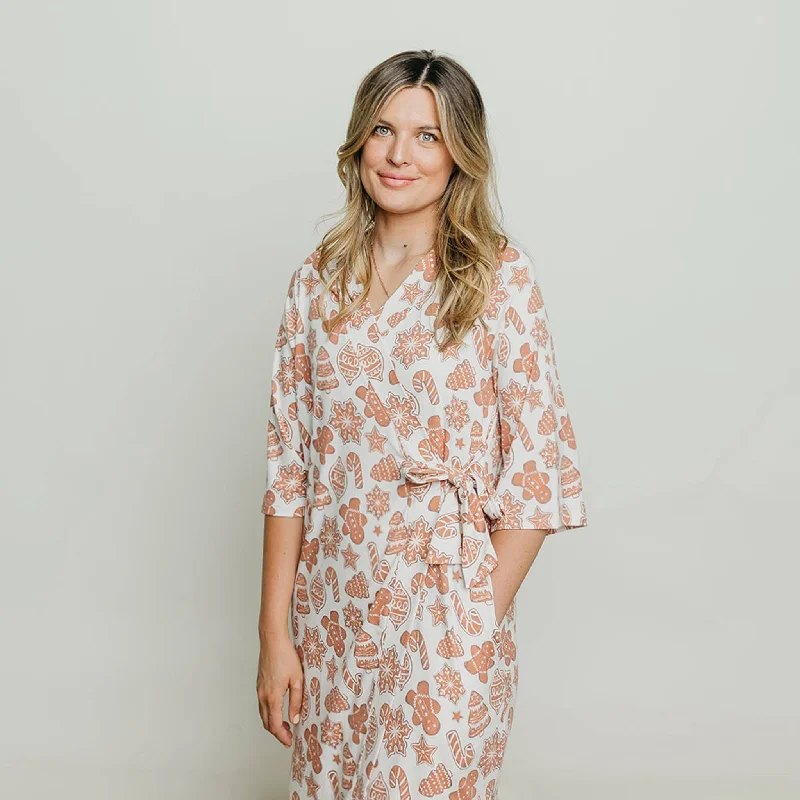 Women's robe sets with matching camisole-Women's Everyday Robe - Gingerbread