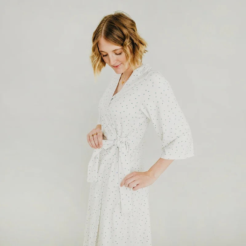 Soft women's robe sets with chic design-Women's Everyday Robe - Haze