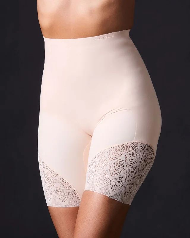 Women's panties with smooth fit under dresses-Lace Shapewear High Waist Mid-Thigh Shaper Women's panties with smooth fit under dresses-Lace Shapewear High Waist Mid-Thigh Shaper