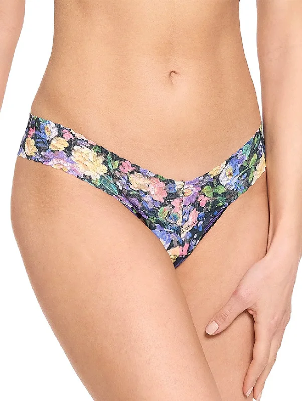 Women's panties with mesh and lace for a chic design-Hanky Panky Low Rise Thong