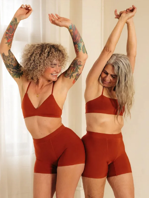 Women's panties for active lifestyles with moisture-wicking fabric-Huha Mineral Mid Boxer