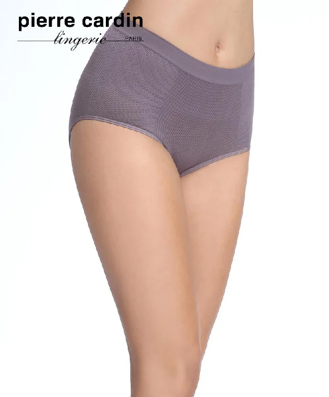 Women's panties with floral lace accents for a romantic look-Knitted Basics High-Waist Panty 509-6723S Women's panties with floral lace accents for a romantic look-Knitted Basics High-Waist Panty 509-6723S