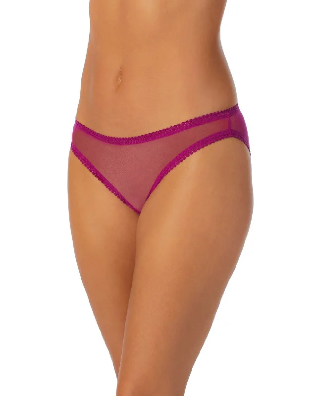 Women's panties for smooth look under formal clothes-Solid Mesh Hip Bikini