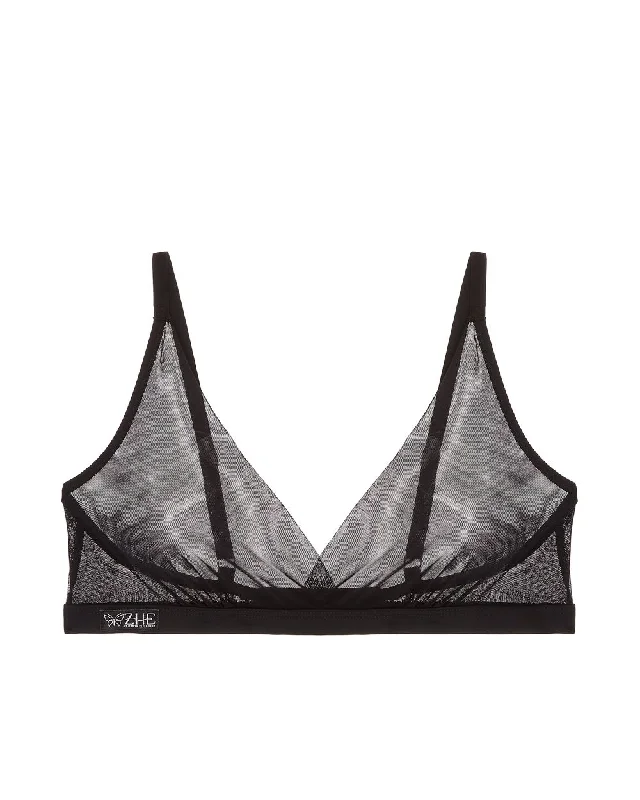 Women's panties with breathable fabric for moisture control-Bella Sheer Mesh Bralette Women's panties with breathable fabric for moisture control-Bella Sheer Mesh Bralette