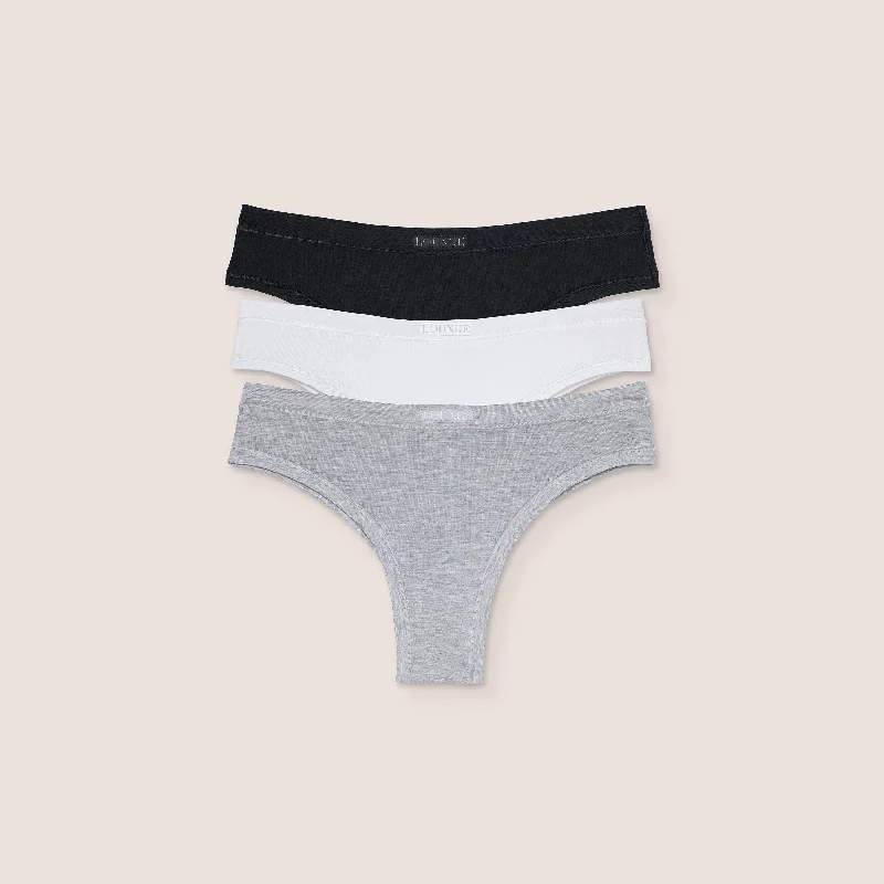 Comfortable and stretchy women's panties for all-day wear-Bamboo Comfort Brazilians (3-pack) - Multi